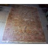 A LARGE MID CENTURY CONTINENTAL YELLOW GROUND CARPET. 367 cm x 262 cm.