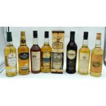 A collection of bottled Scotch Whisky, Tamnavulin, Mortlach, Linkwood, Eilean Dubh (8).