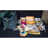 A large collection of fly fishing equipment and fly tying materials and kit (QTY).