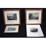 Two framed Victorian Coloured Lithographs by Donaldson of Castles together with two other lithograph