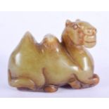 JADE CARVING OF A CAMEL. 155g. 7cm x 5cm