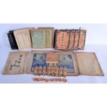 AN EARLY 20TH CENTURY CHESS SET with four guide books etc. (qty)
