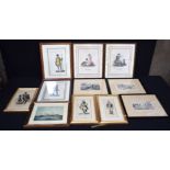 An interesting collection of framed Lithographic coloured prints depicting natives of the world 25