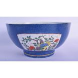 A 19TH CENTURY FRENCH SAMSONS OF PARIS POWDER BLUE GLAZED BOWL Chinese Export style. 23 cm x 11 cm.