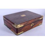 A VICTORIAN ROSEWOOD GUN BOX. 27 cm x 20 cm.