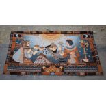 A French tapestry depicting an Egyptian scene 71 x 126 cm .