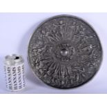 A VERY RARE 18TH/19TH CENTURY SILVER IRON AMALGAM CIRCULAR DISH After the Antiquity, decorated with