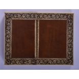 AN ANTIQUE ANGLO INDIAN CARVED IVORY AND SANDALWOOD CARD CASE. 11 cm x 8 cm.