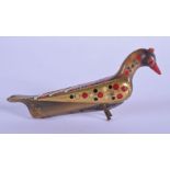 A VERY RARE 19TH CENTURY MIDDLE EASTERN CARVED RHINOCEROS HORN KNIFE formed as a bird with articulat