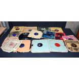 A collection of 78 vinyl records