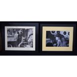 A framed print of Audrey Hepburn together with another print 30 x 42cm (2)