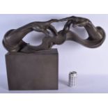 A LARGE CONTEMPORARY BRONZE STUDY OF HANDS. 52 cm x 70 cm.