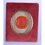 FRAMED WAX SEAL OF THE PRINCE REGENT. Seal 4cm x 3.7cm