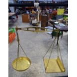 A huge Vintage J Horrocks set of heavy brass scales 90cm.