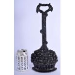 A GEORGE III CAST IRON FRUIT BASKET DOOR STOP. 34 cm high.