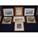 A collection of framed Lithographic prints 37 x 30cm (7)