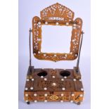 AN ANTIQUE ANGLO INDIAN CARVED HORN FRAME. 26 cm x 16 cm.