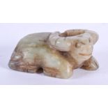 CHINESE JADE CARVING OF A WATER BUFFALO. 54g. 6cm x 3cm