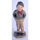 Royal Worcester figure of a down and out, the Frenchman, impressed marks, c. 1880. 14cm High