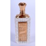 GOLD TOP SCENT BOTTLE IN FITTED CASE. 59g. Bottle 9cm x 3cm