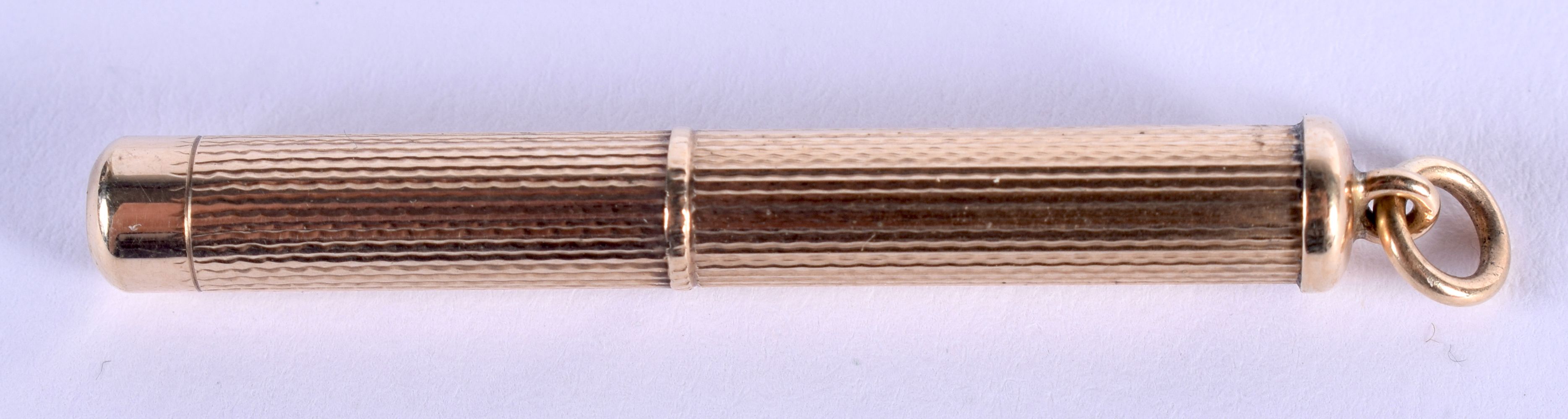 A 9CT GOLD PEN. 7 grams. 5 cm long.