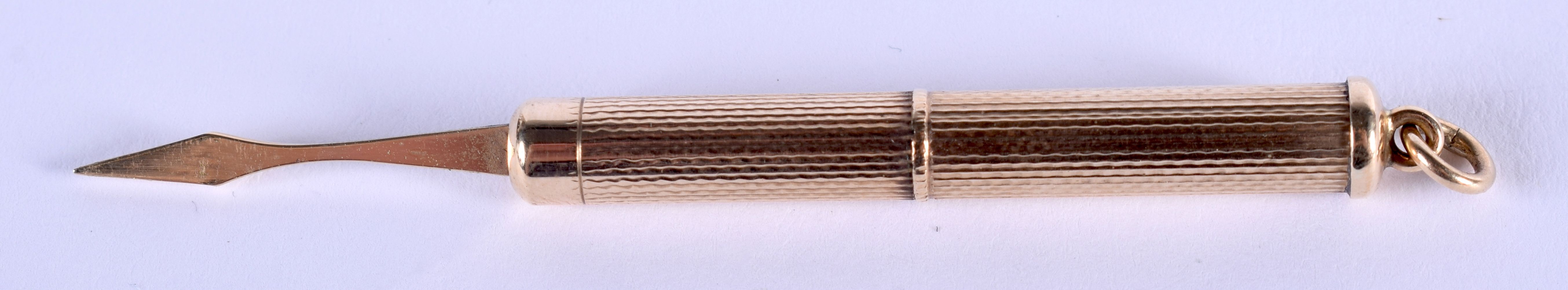 A 9CT GOLD PEN. 7 grams. 5 cm long. - Image 2 of 3