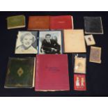 An interesting collection of autographs, drawings, leaf pressings and photographs, newspaper cutting
