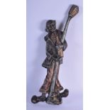 AN UNUSUAL VINTAGE GERMAN PUB ADVERTISING DISPLAY PLAQUE modelled as a drunkard clutching a bottle.