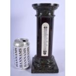 AN ANTIQUE CORNISH SERPENTINE BRADBURY DESK THERMOMETER. 25.5 cm high.