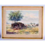 European School (C1970) Oil on canvas, Camping. Image 60 cm x 45 cm.