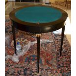 AN EARLY 19TH CENTURY CONTINENTAL INLAID FOLD OVER TABLE with unusual acanthus capped legs. 83 cm x