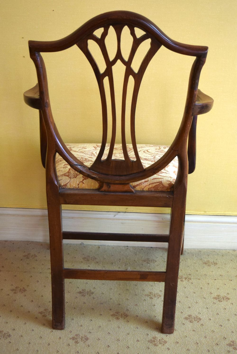 A GEORGE III CHAIR. 87 cm x 50 cm. - Image 4 of 5