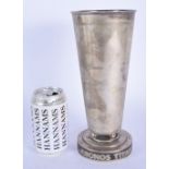 AN ART DECO SILVER KRONOS TROPHY VASE. 546 grams. 25 cm high.