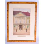 Szautner Lajos (20th Century) Three Watercolours, Hungarian, Street Scenes. Image 42 cm x 25 cm. (3)