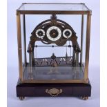 A CONTEMPORARY ROLLING BALL CONGREVE SKELETON CLOCK. 42 cm x 30 cm.