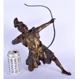 A LOVELY LARGE 19TH CENTURY JAPANESE MEIJI PERIOD BRONZE OKIMONO OF AN ARCHER Yoshimitsu or Atsuyosh