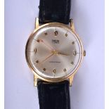 A GOLD PLATED SMITHS WRISTWATCH. 3.25 cm wide inc crown.