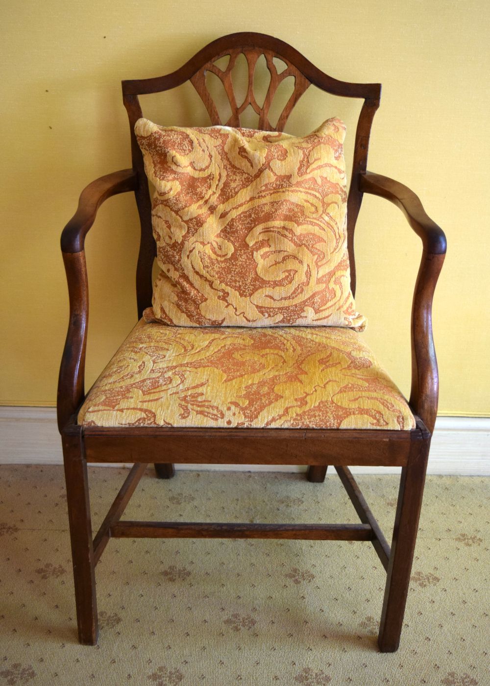 A GEORGE III CHAIR. 87 cm x 50 cm. - Image 5 of 5