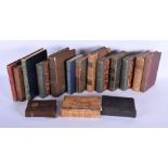 ANTIQUE LEATHER BOUND BOOKS. (qty)