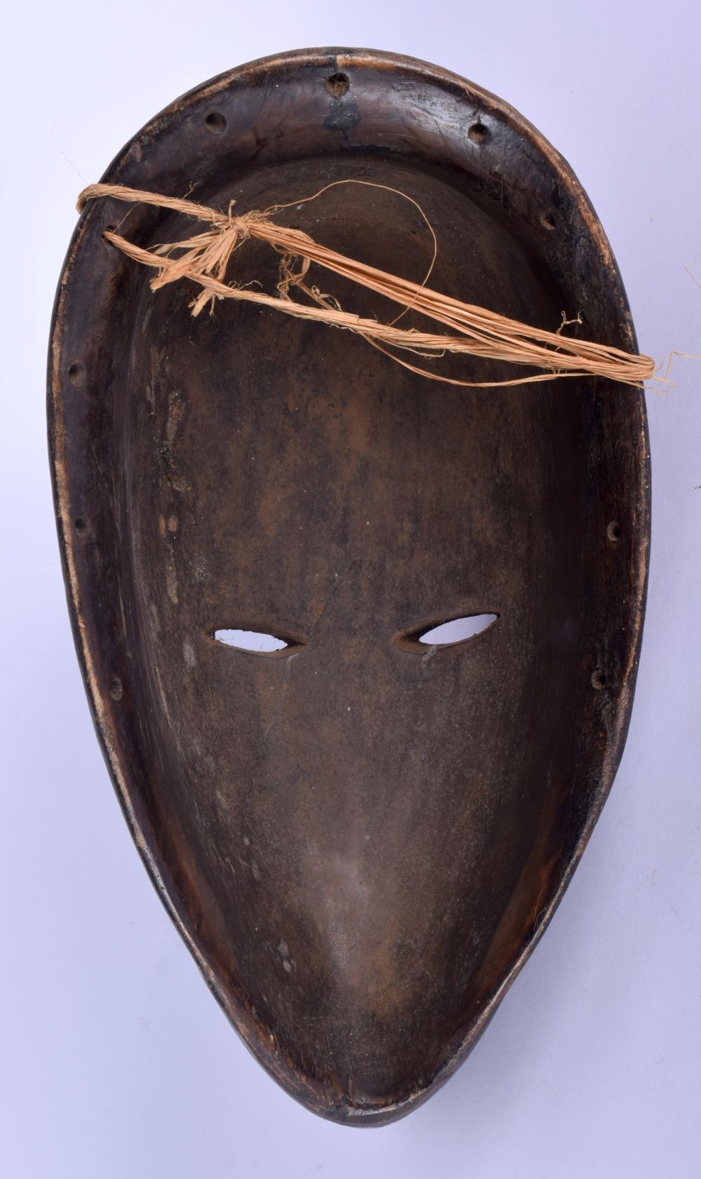 AN AFRICAN TRIBAL IVORY COAST GURO MASK together with another tribal hardwood mask. Largest 60 cm lo - Image 8 of 8