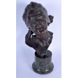 FRENCH SCHOOL (19th Century) Bronze, Blindfolded Male. 30 cm high.