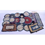 A COLLECTION OF 19TH/20TH CENTURY CHINESE SILKWORK ROUNDELS etc. (qty)