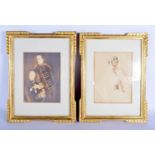 A PAIR OF EUROPEAN GILTWOOD PHOTOGRAPH FRAMES. 40 cm x 26 cm.