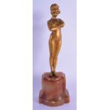 Paul Philippe (1870-1930) French, Bronze, Standing female. 23 cm high.