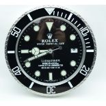 A Contemporary Rolex Dealer display wall clock 34cm.