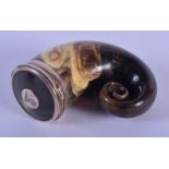 AN ANTIQUE SCOTTISH SNUFF MULL. 50 grams. 7 cm x 6.5 cm.