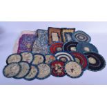 A COLLECTION OF 19TH/20TH CENTURY CHINESE SILKWORK ROUNDELS etc. (qty)