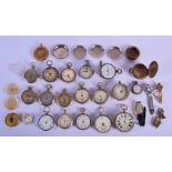 TWENTY TWO ANTIQUE POCKET WATCHES in various forms and sizes. (qty)