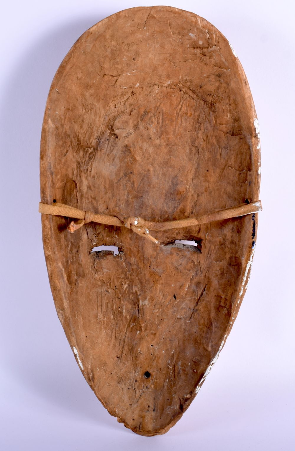 AN EARLY 20TH CENTURY AFRICAN POLYCHROMED TRIBAL WOOD MASK Songye Kifwebe or Bembe. 36 cm x 18 cm. - Image 2 of 4