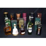 A collection of Whisky Buchanans, Glenfiddich, William Lawson, Glenrothes etc (16).